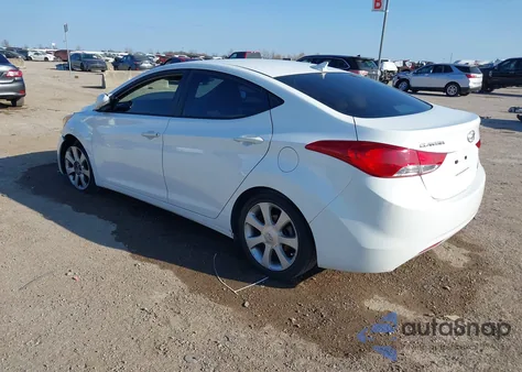 2013 Hyundai Elantra Limited z USA, uszkodzony, nr VIN 5NPDH4AE5DH240939